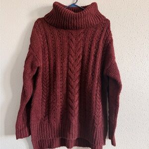 Smartwool Cozy knit Maroon Turtleneck Sweater